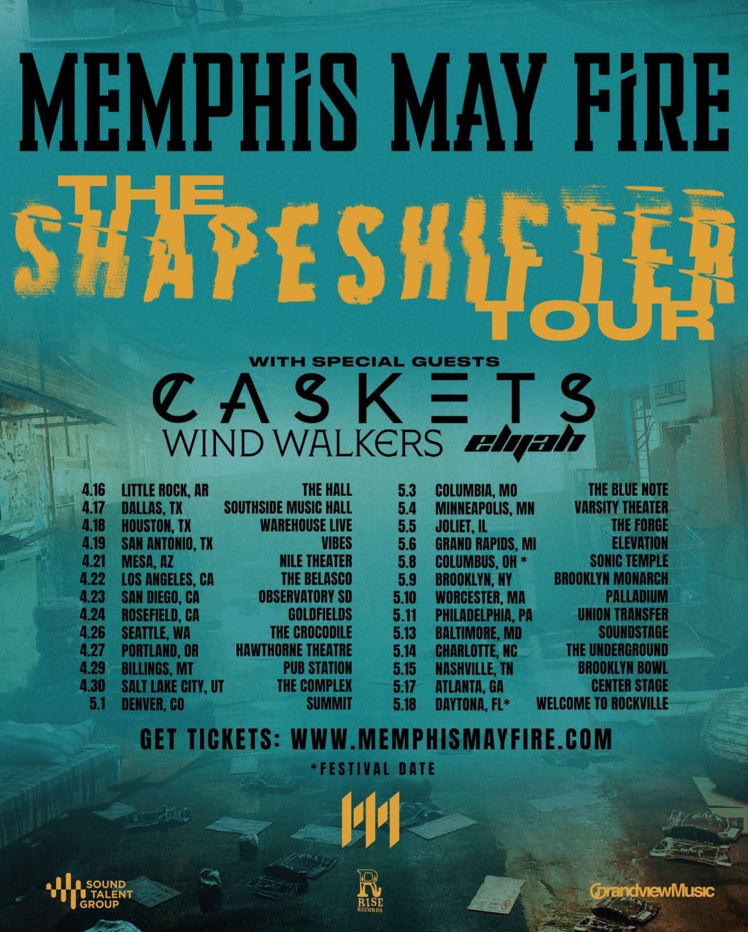 Elijah Shapeshifter Tour Poster 2025